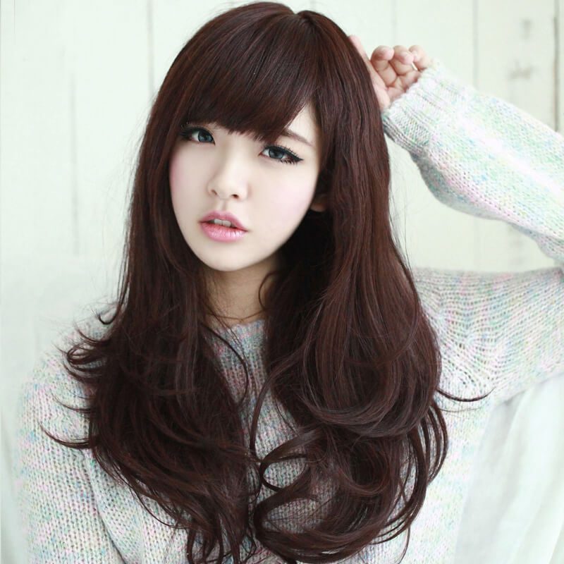 Tóc dài uốn đuôi đẹp