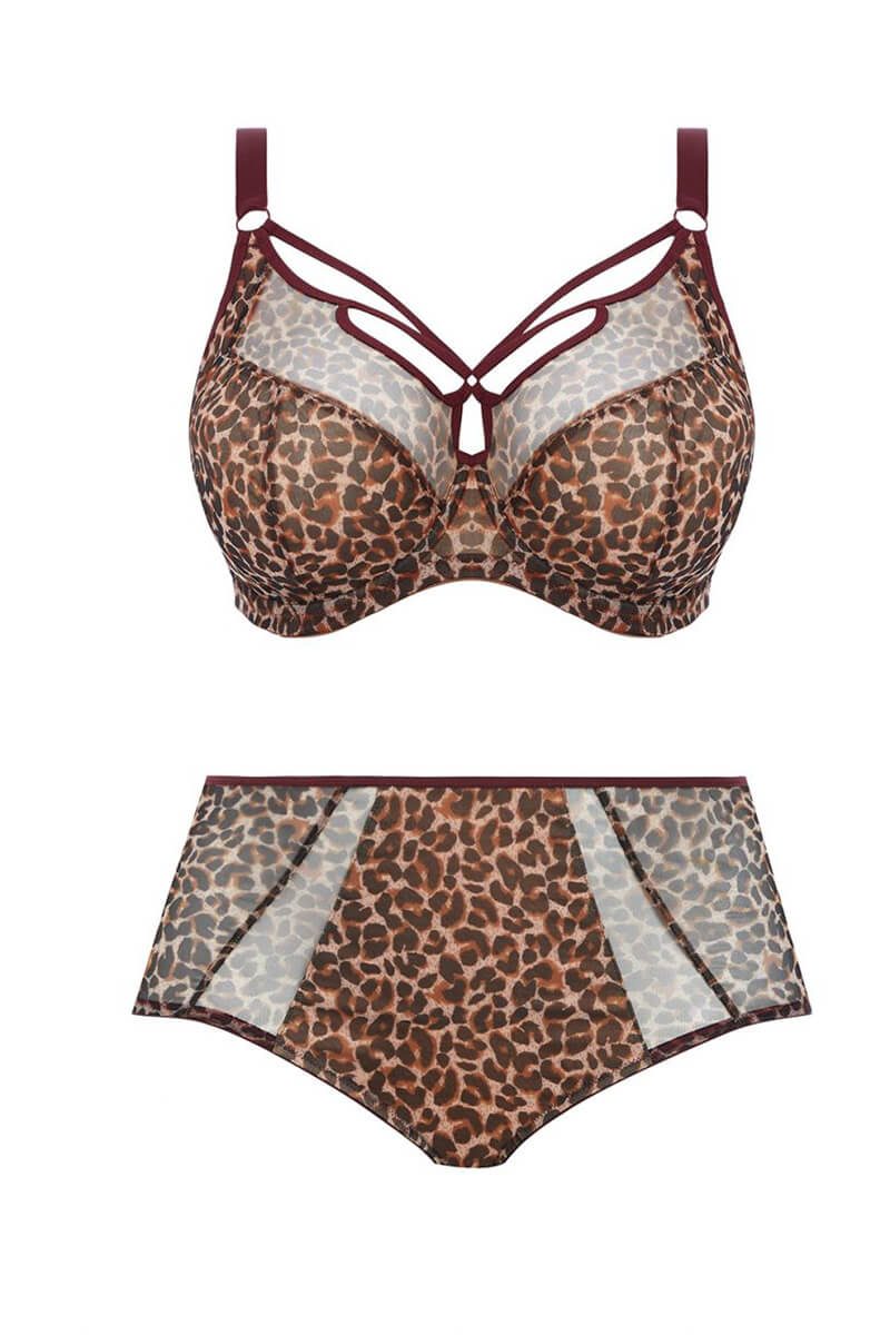 Elomi Lingerie Sachi Leopard Print Plunge Bra