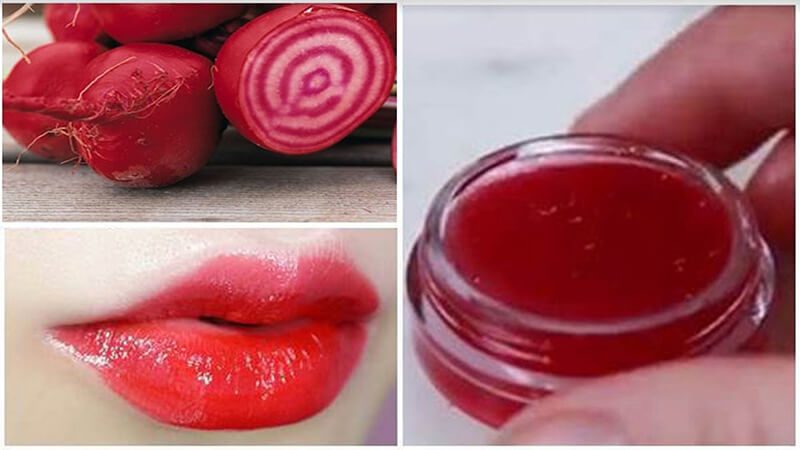 Son môi củ dền hoàn thành chỉ trong vòng mấy nốt nhạc