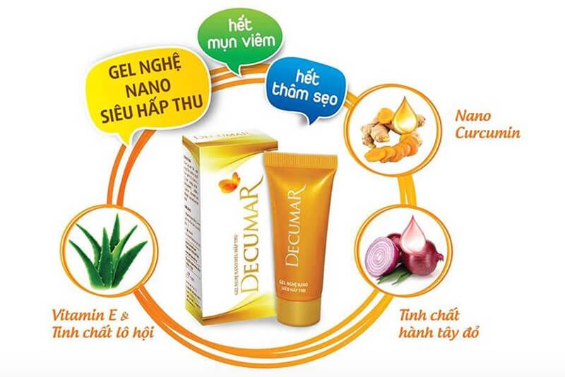 Gel trị mụn Decumar với các thành phần đến từ thiên nhiên