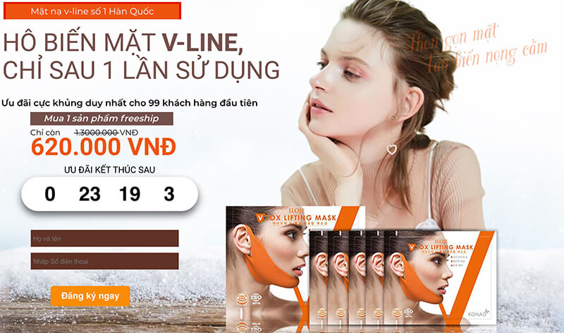 Mặt nạ Vline Konad tan nọng cằm mua ở đâu?