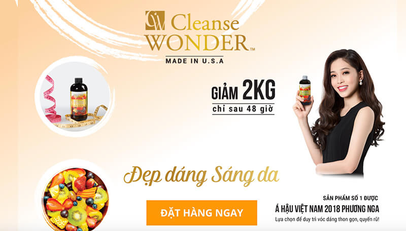 Nước giảm cân Cleanse Wonder: Bí quyết cho một vóc dáng khỏe đẹp
